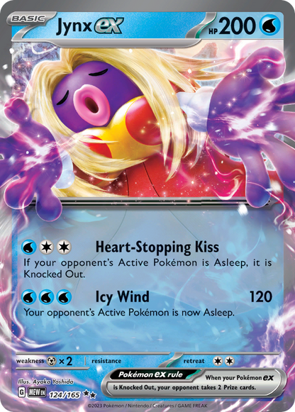 Jynx ex 124/165 Double Rare 151 Pokemon