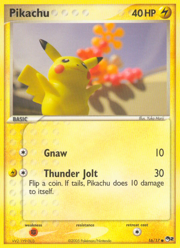 Pikachu 16/17 Common POP Series 2 Pokemon