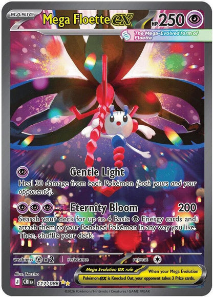 Mega Floette ex 117/086 Holo Special Illustration Rare Chaos Rising Pokemon