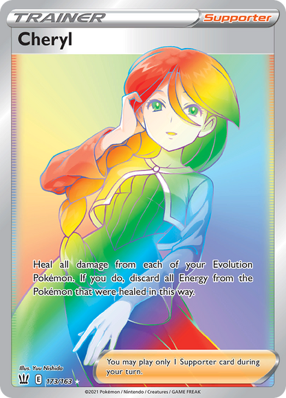 Cheryl 173/163 Rainbow Rare Battle Styles Pokemon