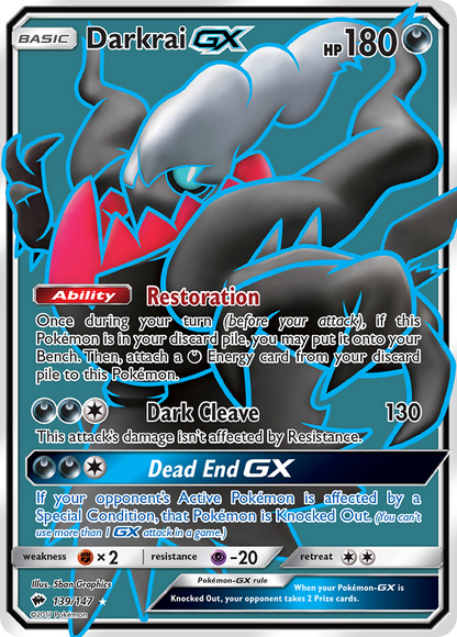 Darkrai GX 139/147 Ultra Rare Burning Shadows Pokemon