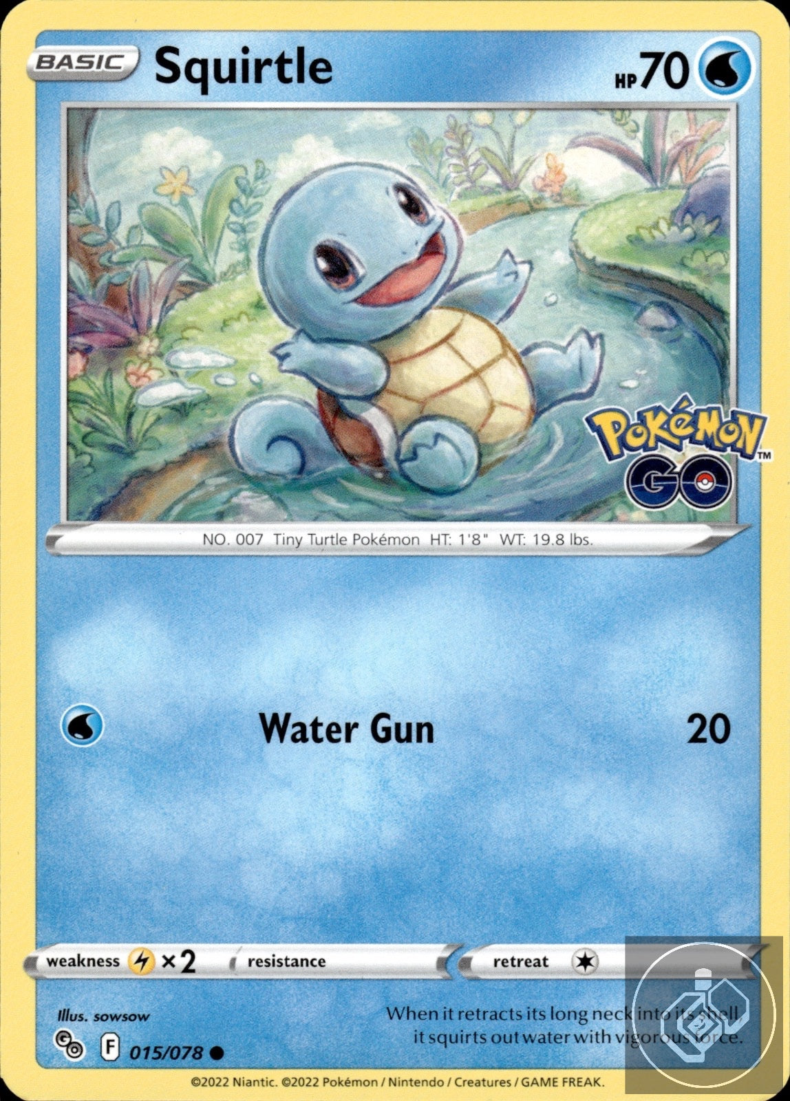Squirtle 015/078 Common Pokemon GO Pokemon