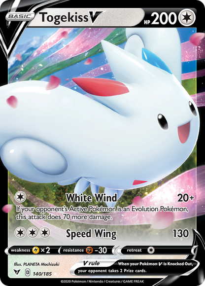 Togekiss V 140/185 Holo V Rare Vivid Voltage Pokemon