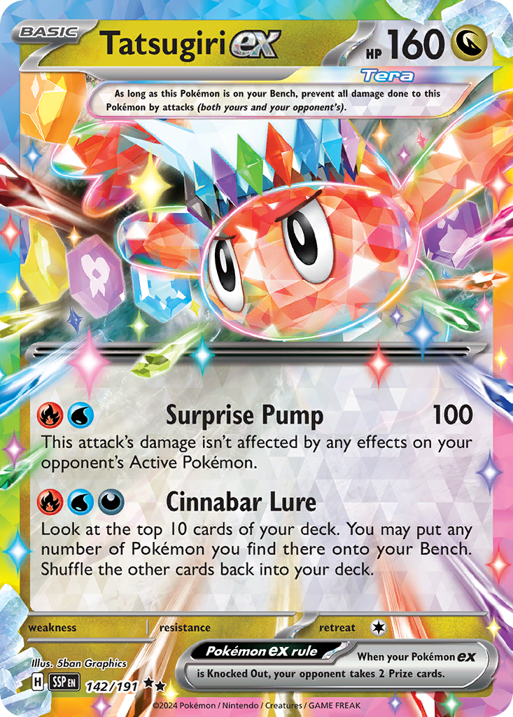 Tatsugiri ex 142/191 Double Rare Surging Sparks Pokemon