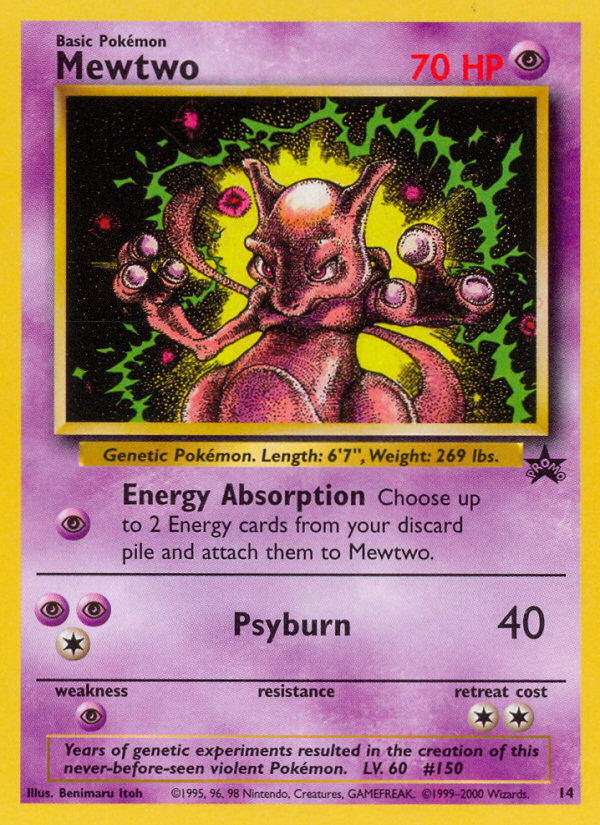 Mewtwo 14 Promo Wizards Black Star Promos Pokemon