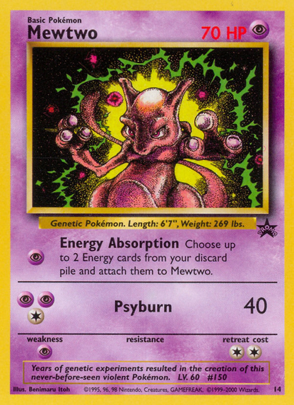 Mewtwo 14 Promo Wizards Black Star Promos Pokemon