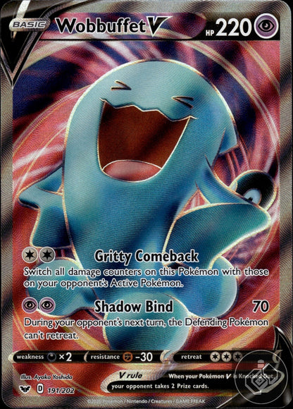 Wobbuffet V 191/202 Ultra Rare Sword & Shield Pokemon