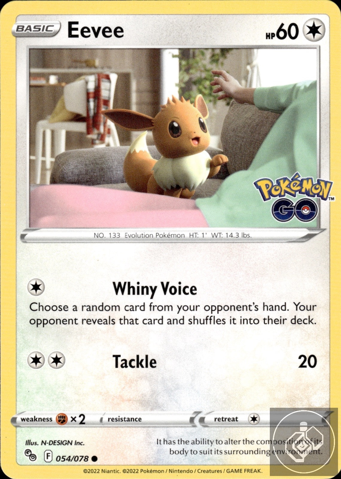 Eevee 054/078 Common Pokemon GO Pokemon