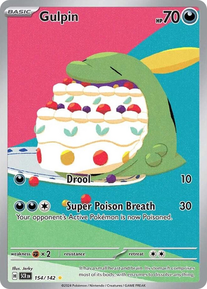 Gulpin 154/142 Illustration Rare Stellar Crown Pokemon