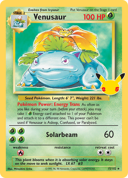 Venusaur 15/102 Classic Collection Celebrations: Classic Collection Pokemon
