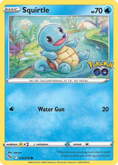 Squirtle 015/078 Common Pokemon GO Pokemon