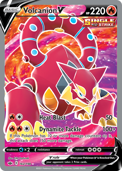 Volcanion V 162/198 Ultra Rare Chilling Reign Pokemon
