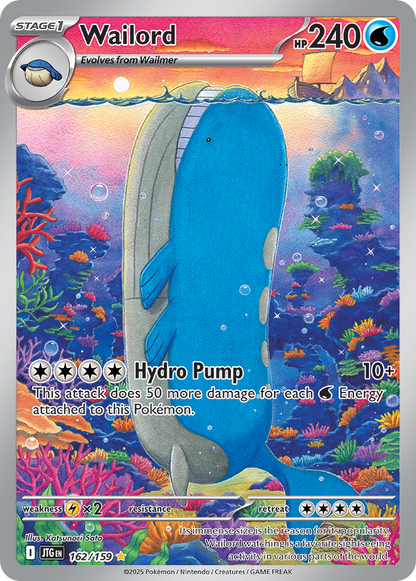 Wailord 162/159 Illustration Rare Journey Together Pokemon