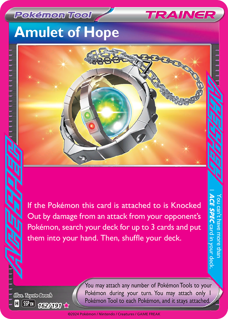 Amulet of Hope 162/191 ACE SPEC Rare Surging Sparks Pokemon