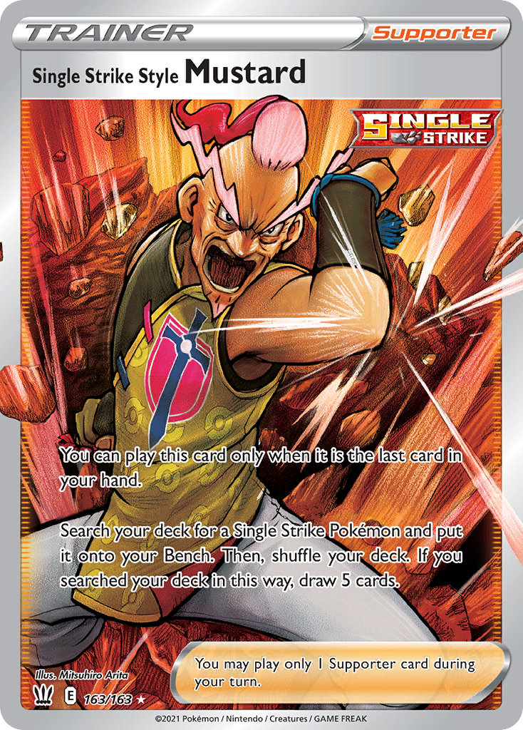 Single Strike Style Mustard 163/163 Ultra Rare Battle Styles Pokemon