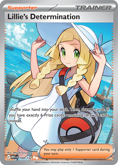 Lillie's Determination 169/132 Ultra Rare Mega Evolution Pokemon