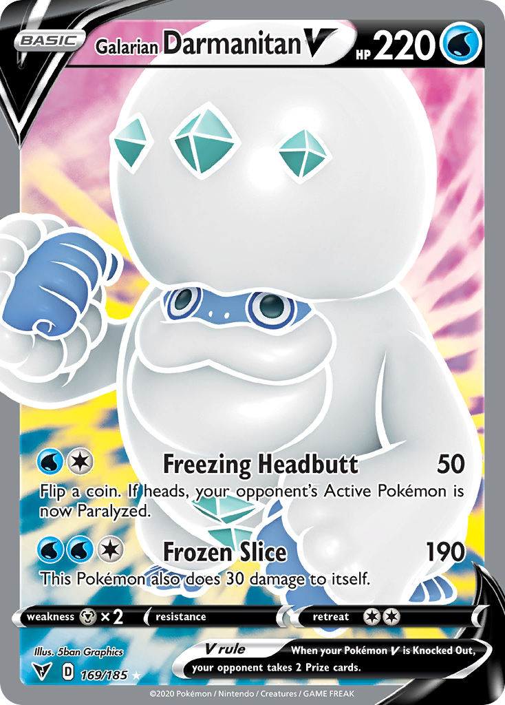 Galarian Darmanitan V 169/185 Ultra Rare Vivid Voltage Pokemon