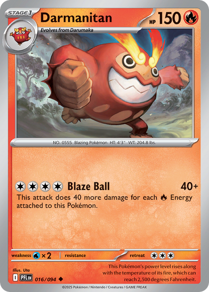 Darmanitan 016/094 Uncommon Phantasmal Flames Pokemon