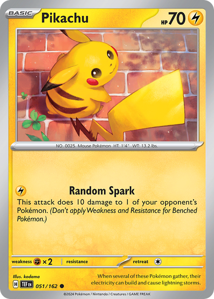 Pikachu 051/162 Common Temporal Forces Pokemon