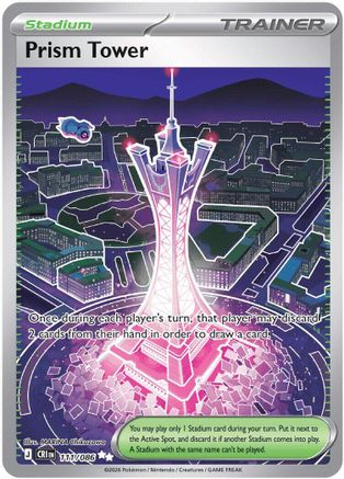 Prism Tower 111/086 Ultra Rare ME04: Chaos Rising Pokemon