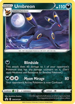 Umbreon SWSH129 Holo Promo Sword & Shield Promo Pokemon