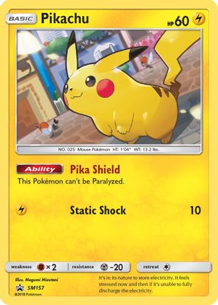 Pikachu - SM157 Holo Promo Sun & Moon Promo Pokemon