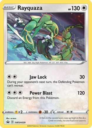 Rayquaza SWSH029 Holo Promo Sword & Shield Promo Pokemon