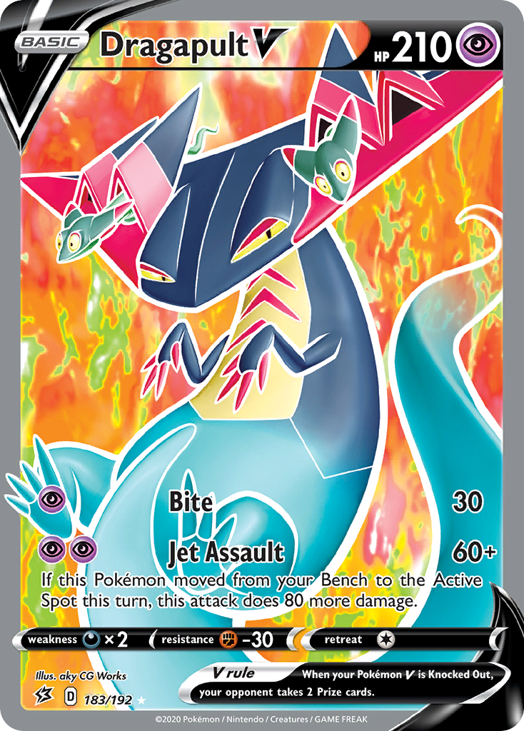 Dragapult V 183/192 Ultra Rare Rebel Clash Pokemon