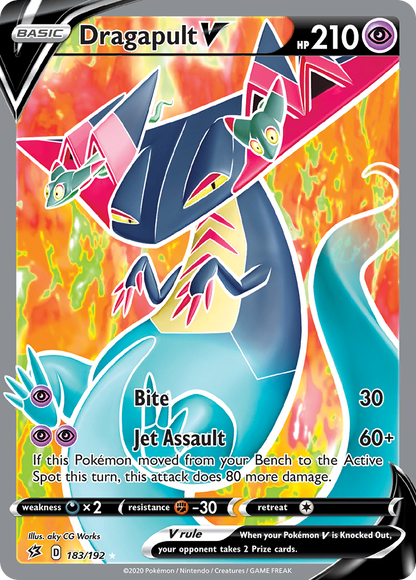 Dragapult V 183/192 Ultra Rare Rebel Clash Pokemon