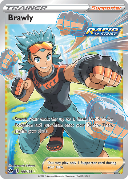Brawly 188/198 Ultra Rare Chilling Reign Pokemon Holo