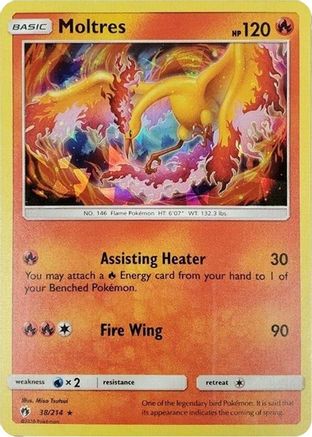 Moltres (Cracked Ice Holo) 38/214 Holo Holo Rare Deck Exclusives Pokemon Holo