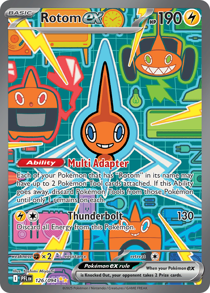 Rotom ex 126/094 Special Illustration Rare Phantasmal Flames Pokemon