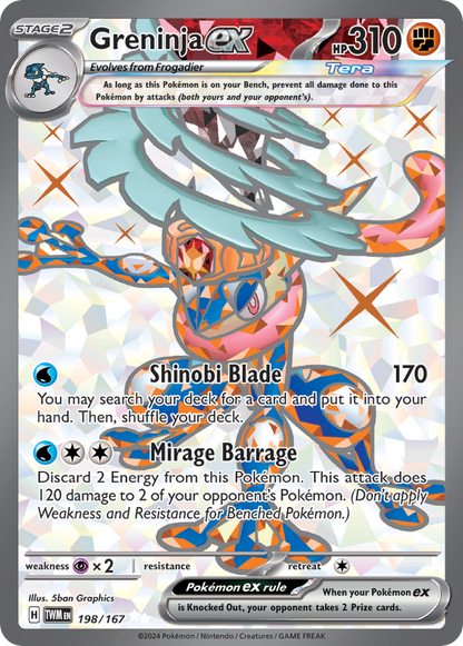 Greninja ex 198/167 Ultra Rare Twilight Masquerade Pokemon