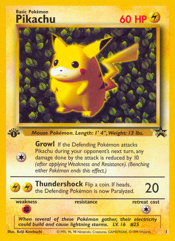 Pikachu 1 Promo Wizards Black Star Promos Pokemon