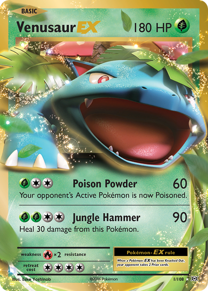 Venusaur EX 1/108 Holo EX Rare Evolutions Pokemon