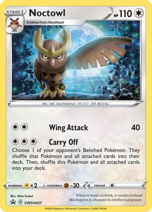 Noctowl SWSH027 Holo Promo Sword & Shield Promo Pokemon