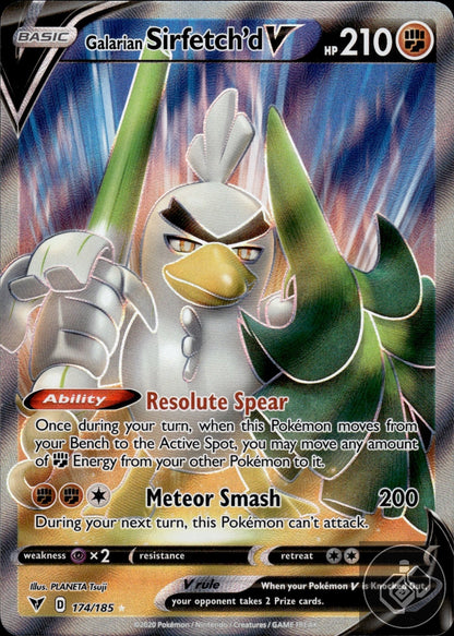 Galarian Sirfetch'd V 174/185 Ultra Rare Vivid Voltage Pokemon