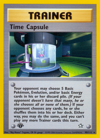 Time Capsule 90/111 Rare Neo Genesis Pokemon Unlimited