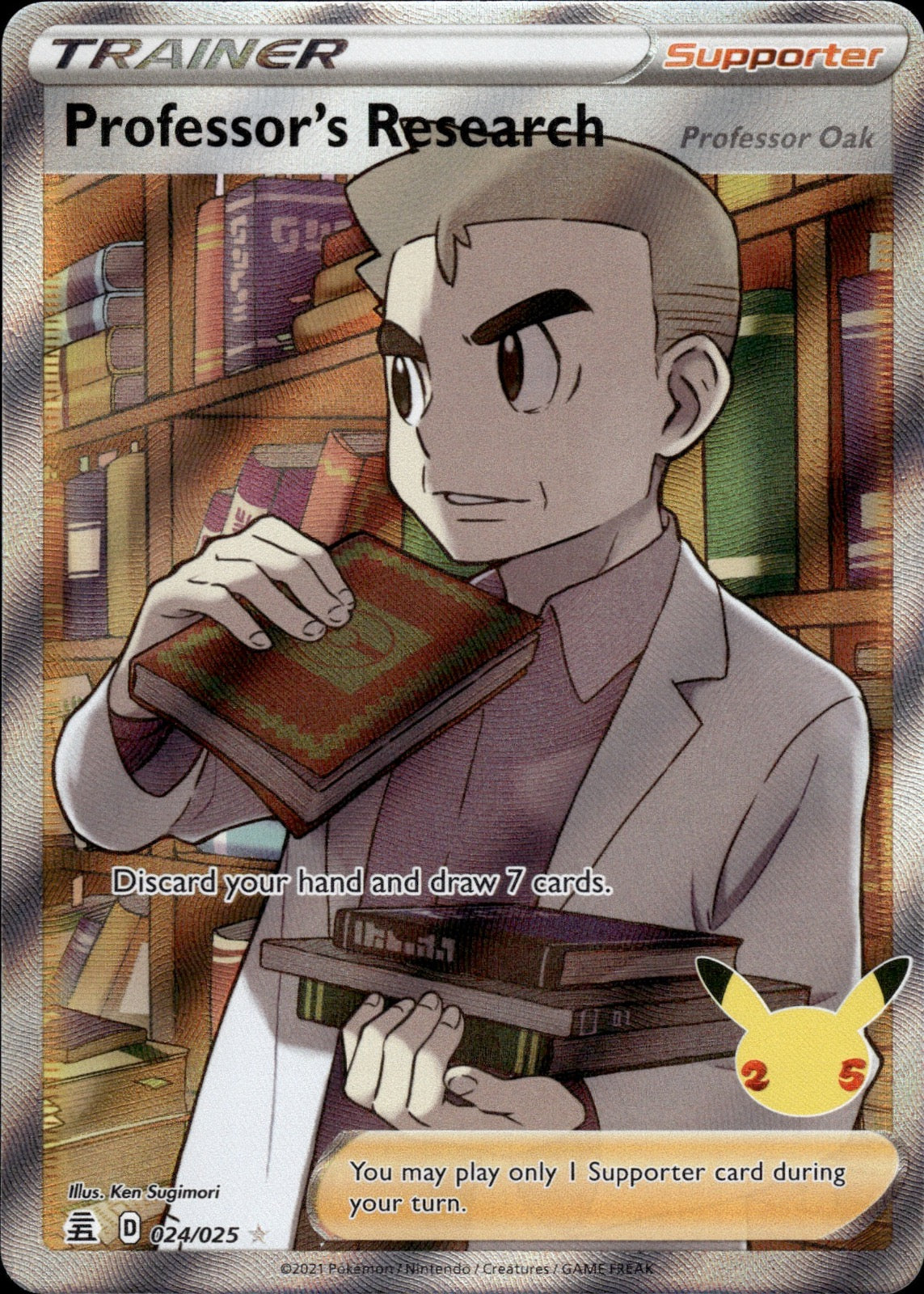 Professor's Research (Professor Oak) 024/025 Ultra Rare Celebrations Pokemon