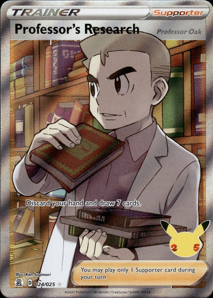 Professor's Research (Professor Oak) 024/025 Ultra Rare Celebrations Pokemon