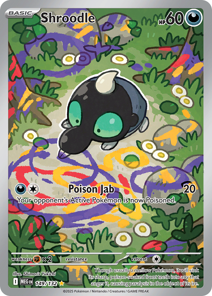 Shroodle 149/132 Illustration Rare Mega Evolution Pokemon