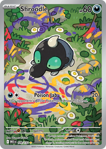 Shroodle 149/132 Illustration Rare Mega Evolution Pokemon