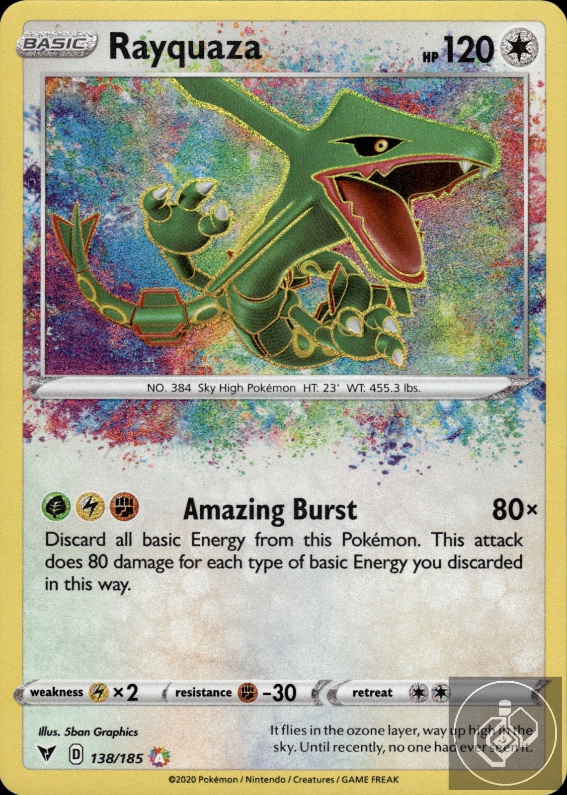 Rayquaza 138/185 Amazing Rare Vivid Voltage Pokemon