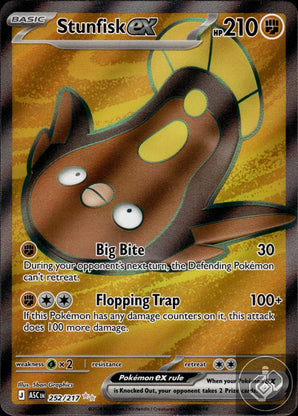 Stunfisk ex 252/217 Ultra Rare Ascended Heroes Pokemon