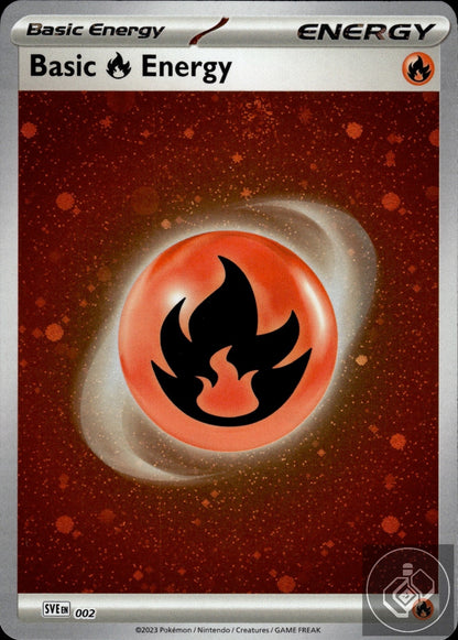 Basic Fire Energy 002 Common Scarlet & Violet Energies Pokemon Holo
