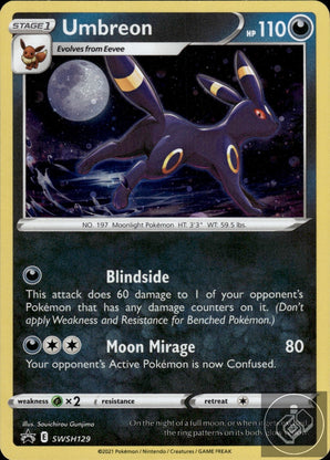 Umbreon SWSH129 Holo Promo Sword & Shield Promo Pokemon Holo