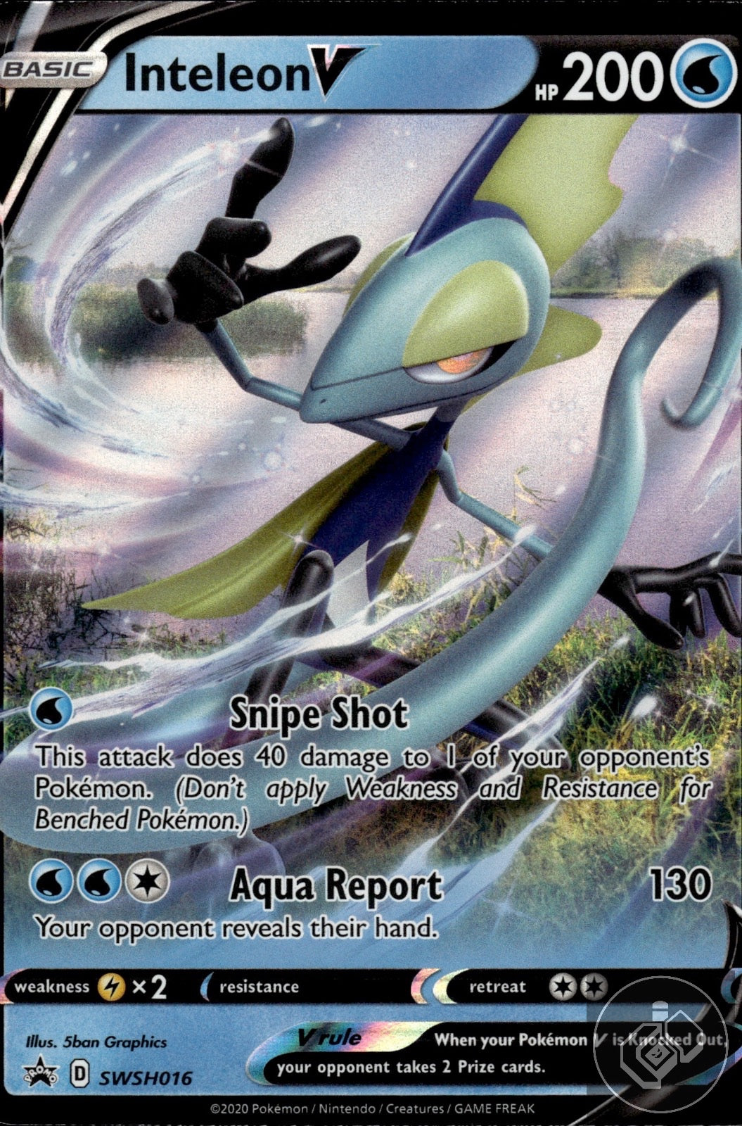 Inteleon V SWSH016 Holo Promo Sword & Shield Promo Pokemon