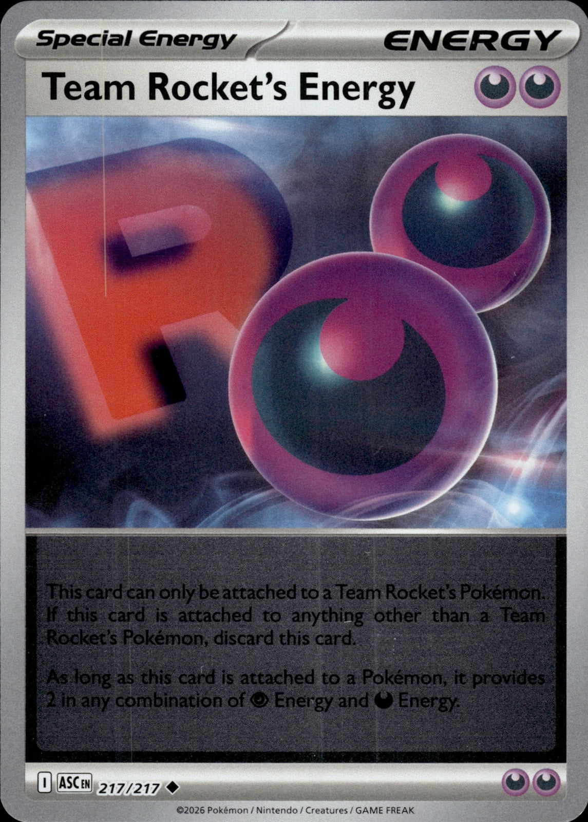 Team Rocket's Energy 217/217 Uncommon Ascended Heroes Pokemon