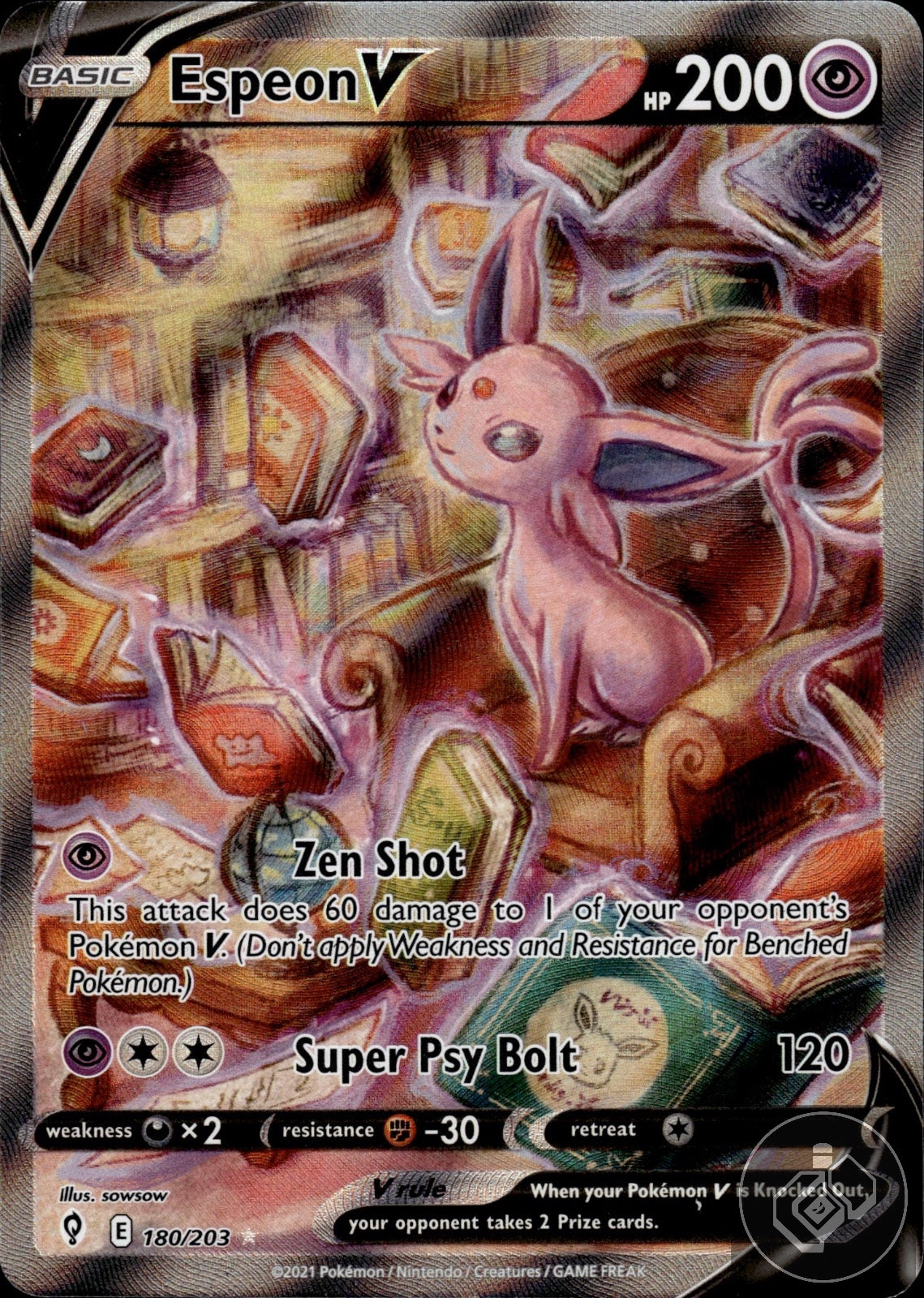 Espeon V 180/203 Ultra Rare Evolving Skies Pokemon
