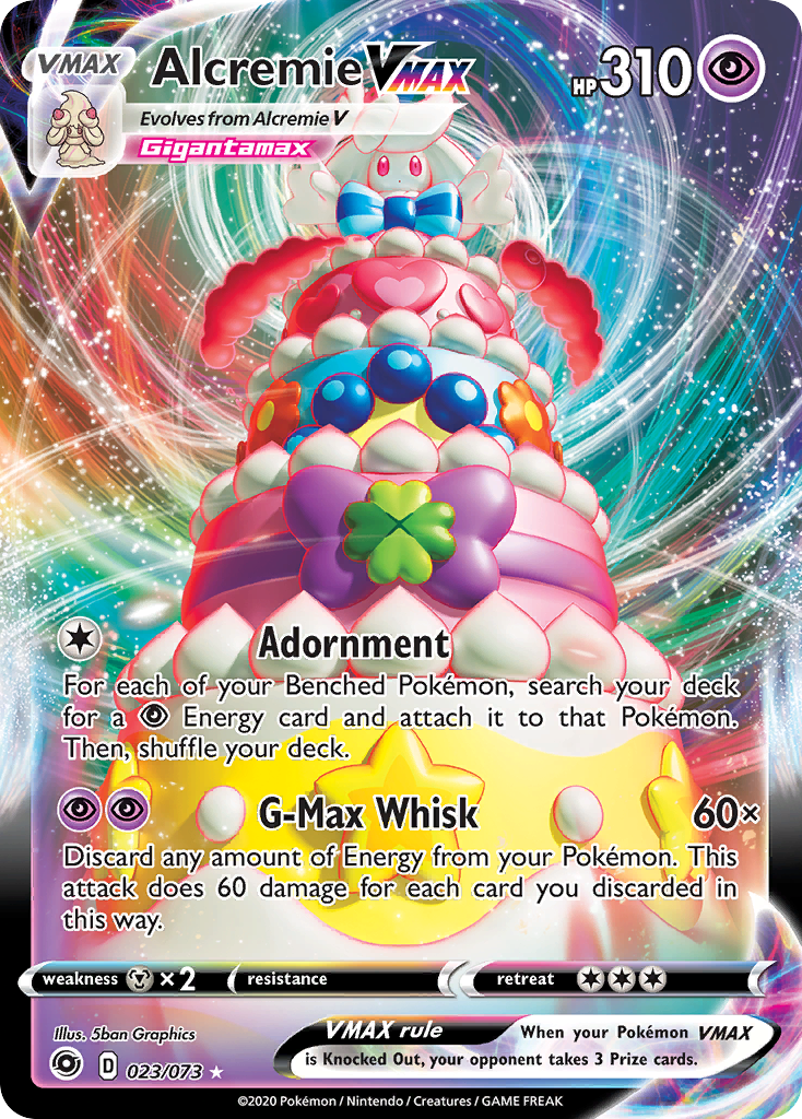 Alcremie VMAX 023/073 Holo VMAX Rare Champion's Path Pokemon